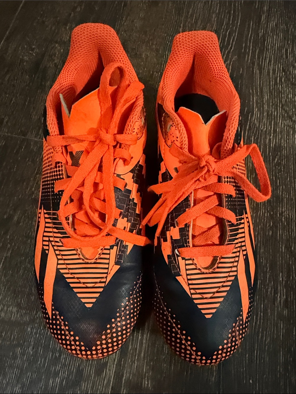 adidas kids's Black and Orange Athletic Soccer Shoes